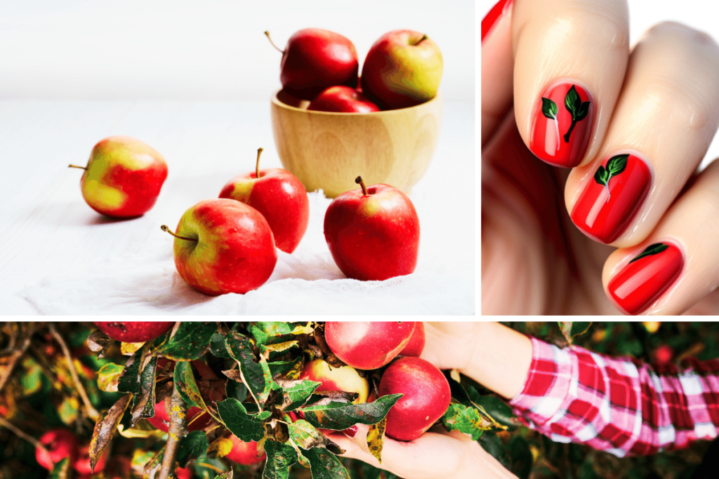 Apple Themed Nails