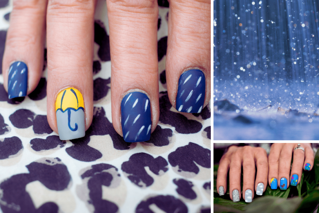 Falling Rain Nail Art